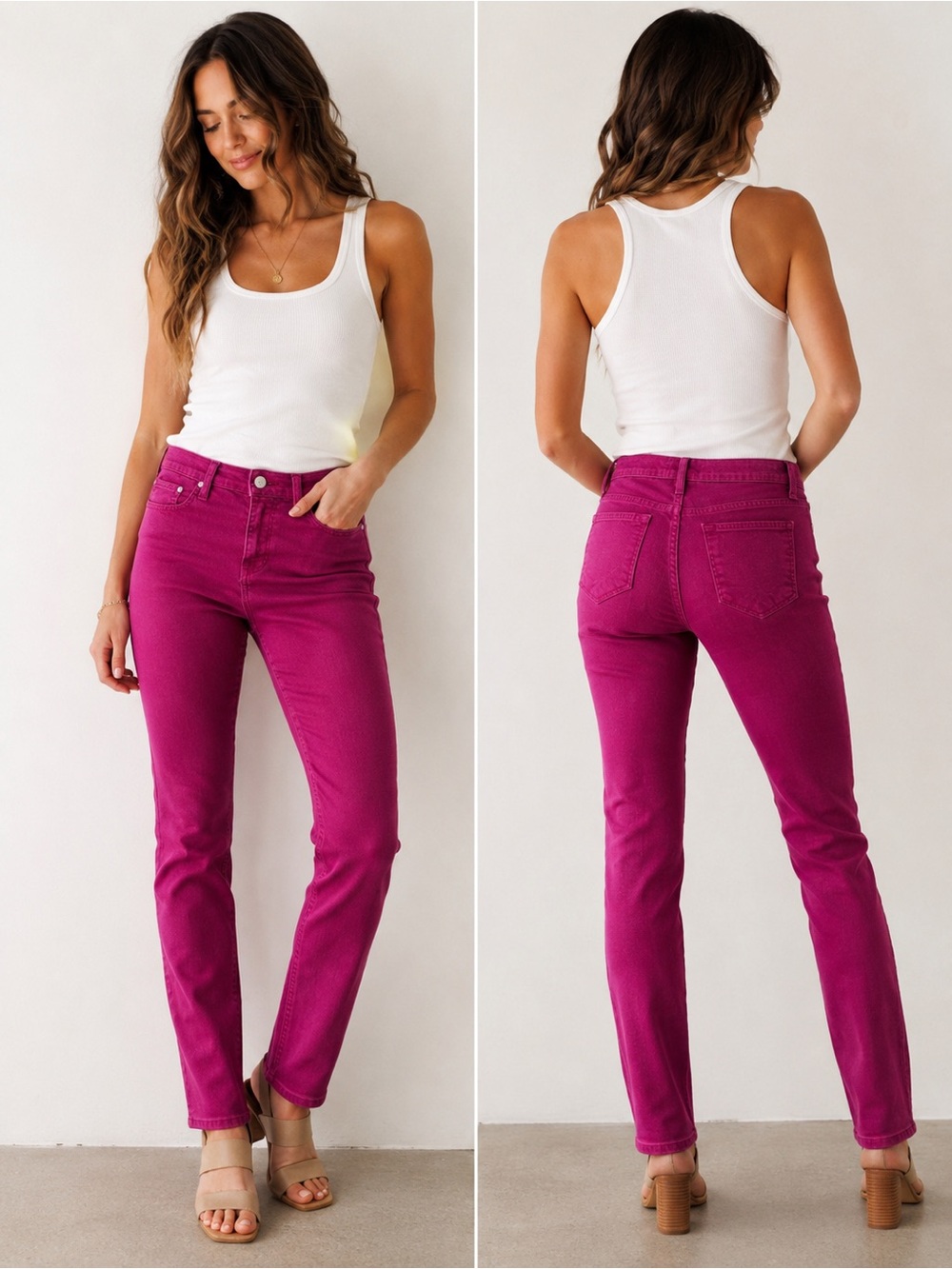 Judy Blue Magenta Pink Skinny Jeans Women’s Size 11 Stretch Denim Mid Rise